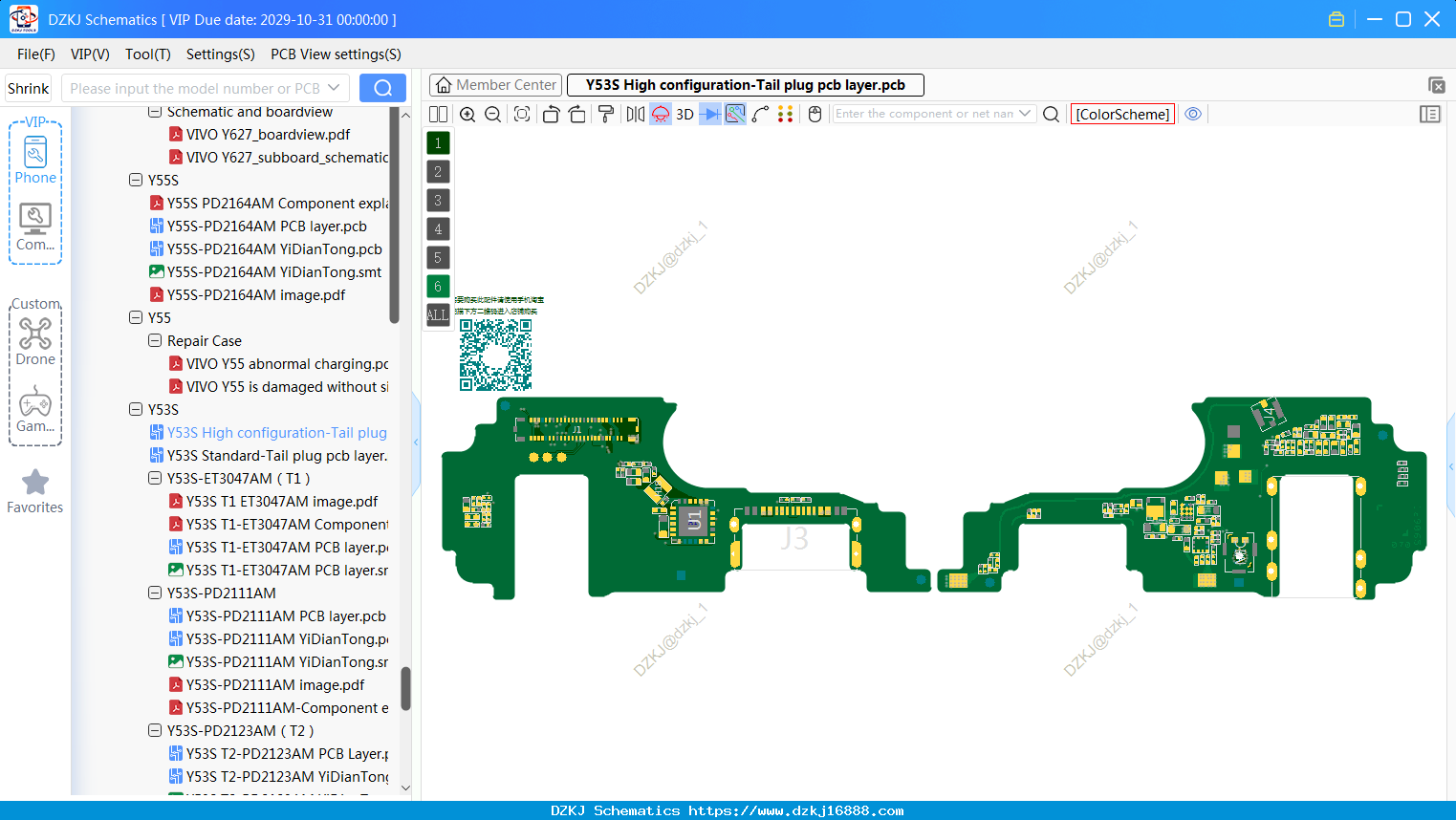 Vivo Y53S High Configuration-Tail Plug Pcb Layer
